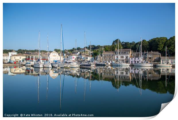 Sunny Padstow Harbour Print by Kate Whiston