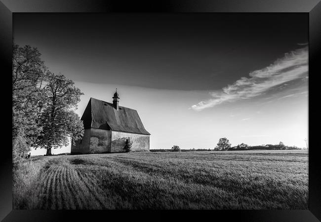 Old church in the summer field.  Framed Print by Sergey Fedoskin