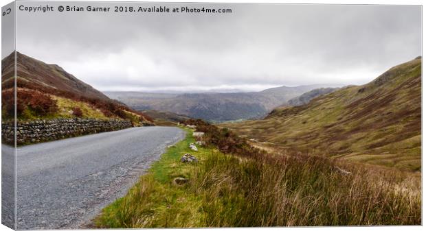View from the Honister Pass Canvas Print by Brian Garner