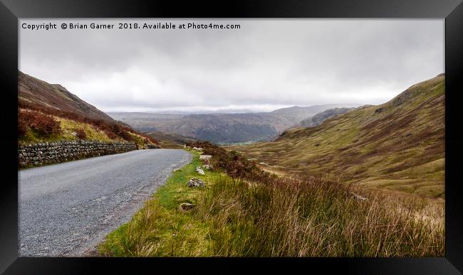 View from the Honister Pass Framed Print by Brian Garner