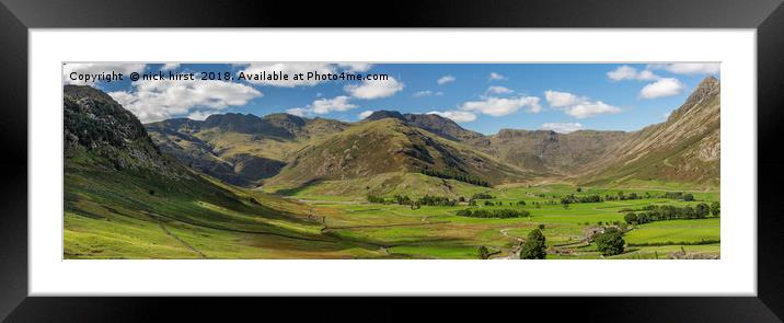 Great Langdale Valley Framed Mounted Print by nick hirst