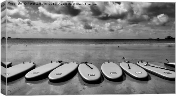 Surfboards Canvas Print by Peter Zabulis