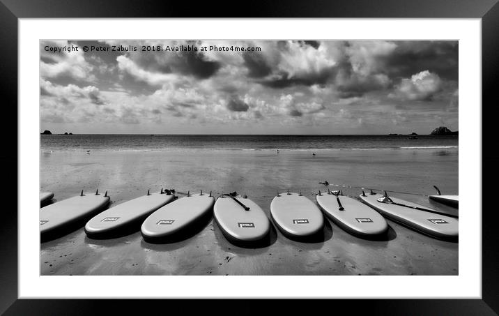 Surfboards Framed Mounted Print by Peter Zabulis
