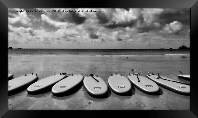 Surfboards Framed Print by Peter Zabulis
