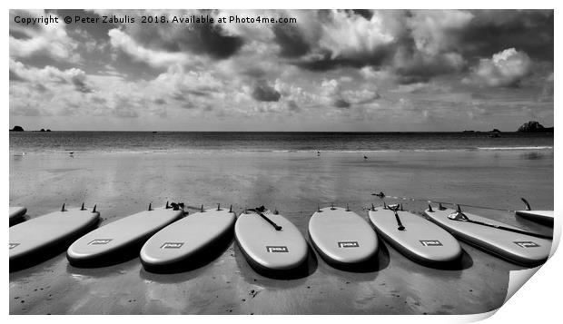 Surfboards Print by Peter Zabulis