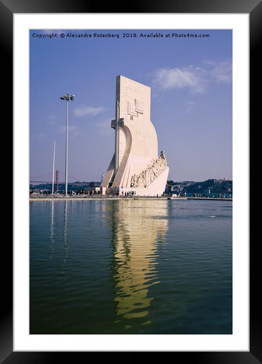 Monument to the Discoveries, Lisbon, Portugal Framed Mounted Print by Alexandre Rotenberg