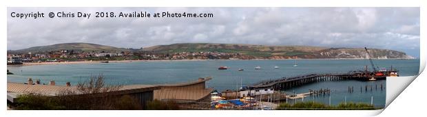 Swanage Bay Print by Chris Day
