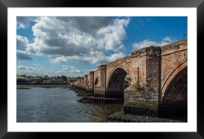 Berwick Bridge Framed Mounted Print by John Ellis