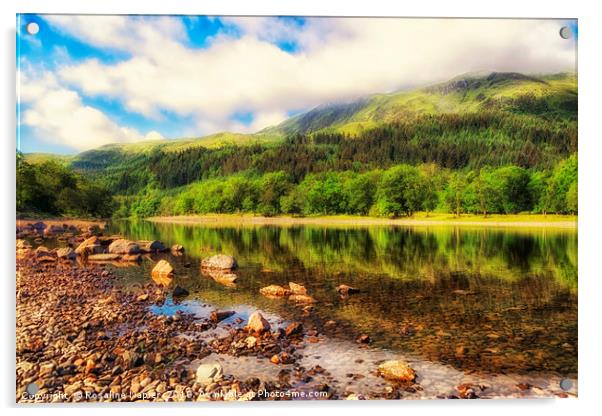 Loch Lubnaig in Loch Lomond & Trossachs National P Acrylic by Rosaline Napier