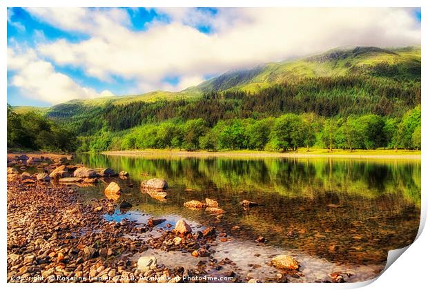 Loch Lubnaig in Loch Lomond & Trossachs National P Print by Rosaline Napier