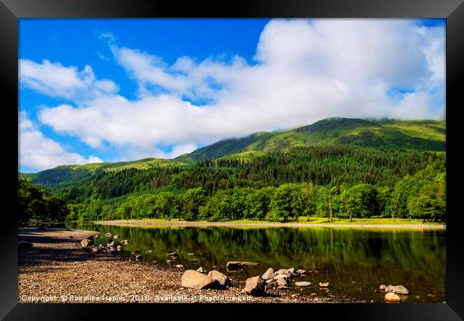 Reflections on Loch Lubnaig Framed Print by Rosaline Napier