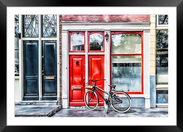 Amsterdam Doors Framed Mounted Print by Valerie Paterson
