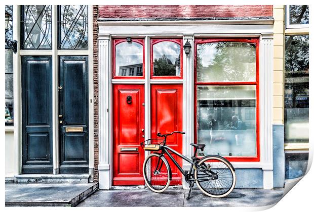 Amsterdam Doors Print by Valerie Paterson