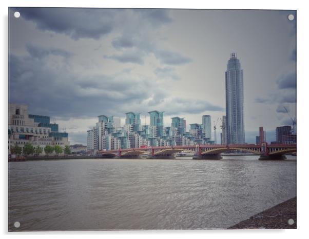 Vauxhall Bridge       Acrylic by Victor Burnside