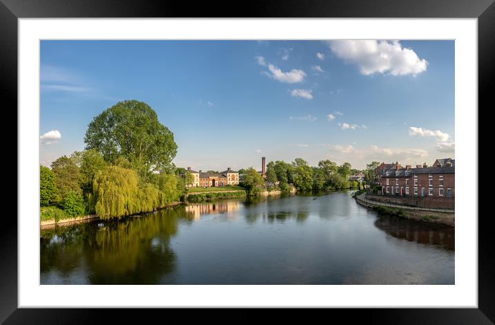 View over the River Severn from English Bridge in  Framed Mounted Print by Steve Heap