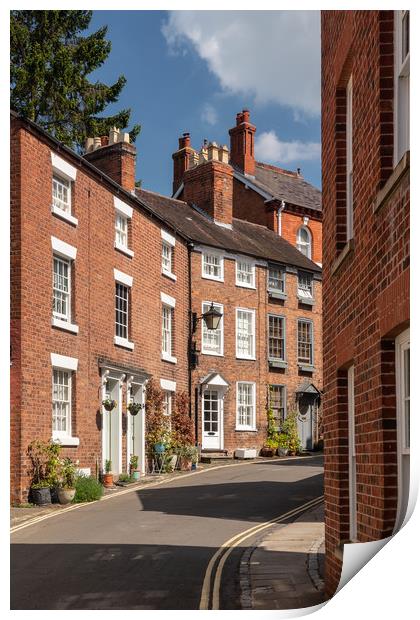 Pretty Georgian street and homes in Shrewsbury Print by Steve Heap
