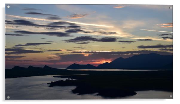 Sunrise Dingle Peninsula Acrylic by barbara walsh