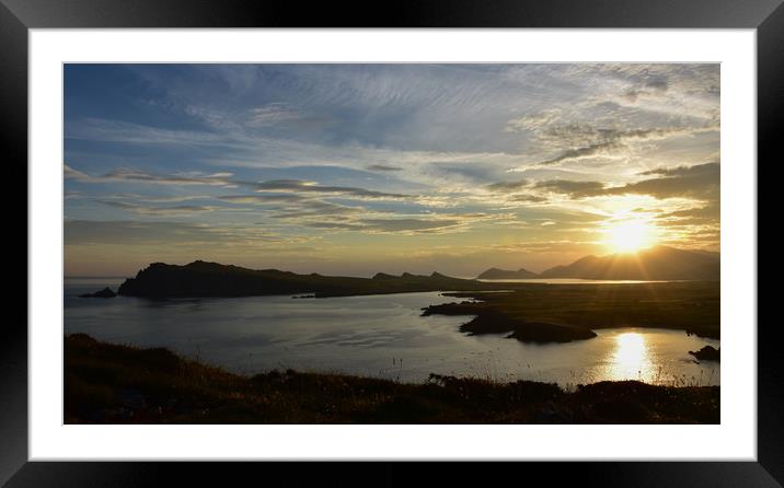 Sunrise Dingle Peninsula Framed Mounted Print by barbara walsh