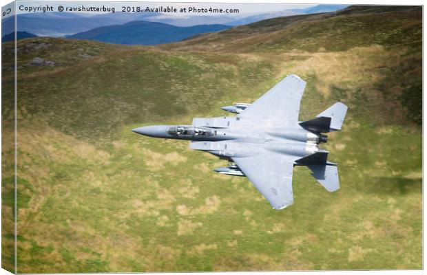 Low Flying F-15E Strike Eagle Canvas Print by rawshutterbug 