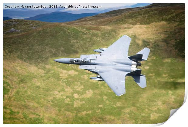 Low Flying F-15E Strike Eagle Print by rawshutterbug 