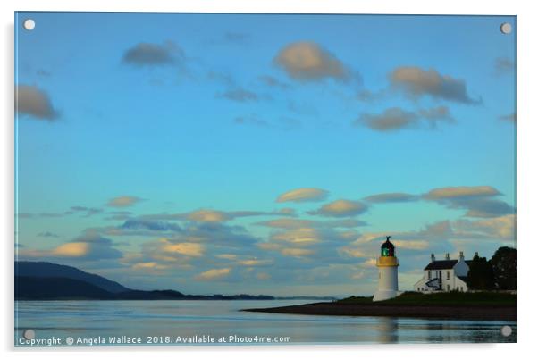 Lighthouse at Ardgour Loch Linnhe Scotland Acrylic by Angela Wallace