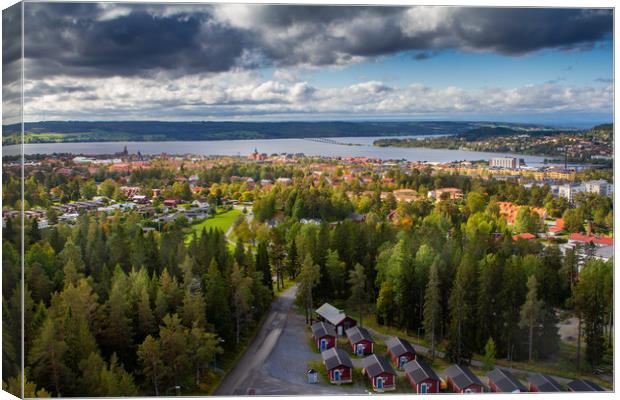 City of Östersund in Sweden Canvas Print by Hamperium Photography