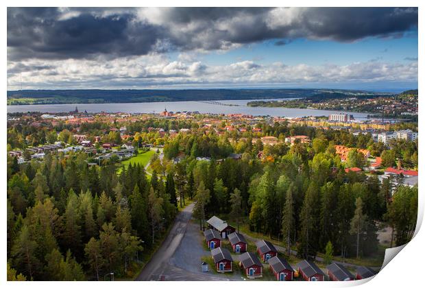 City of Östersund in Sweden Print by Hamperium Photography