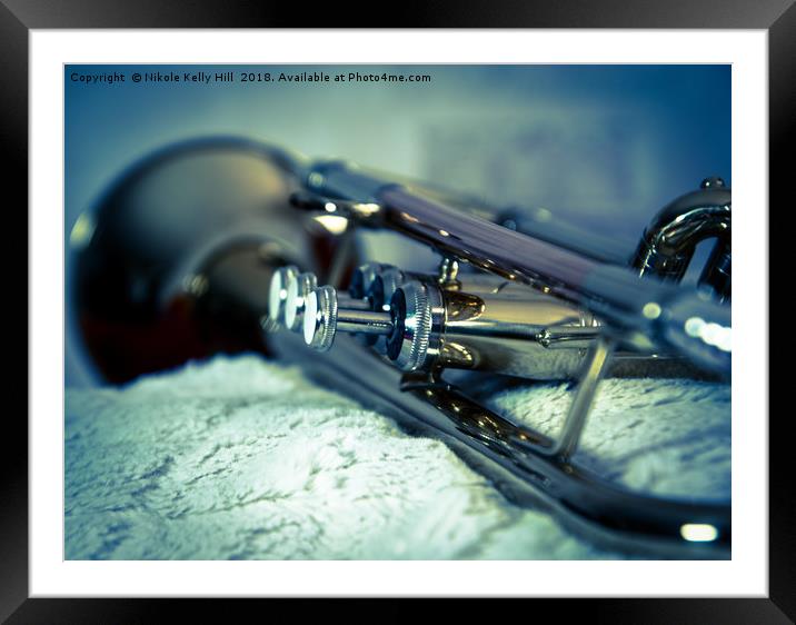 Jazzy Trumpet Framed Mounted Print by NKH10 Photography