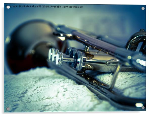 Jazzy Trumpet Acrylic by NKH10 Photography
