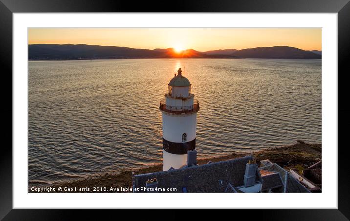 The Cloch Lighthouse Framed Mounted Print by Geo Harris