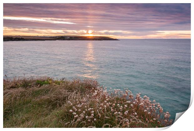 Cornwall Sunset Print by Graham Custance