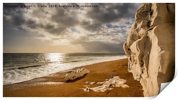 Reflective stone Print by Stuart C Clarke