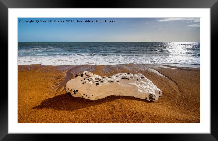 Rocky beach Framed Mounted Print by Stuart C Clarke