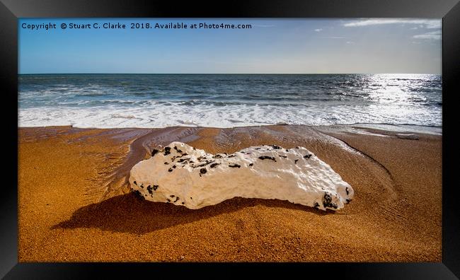 Rocky beach Framed Print by Stuart C Clarke