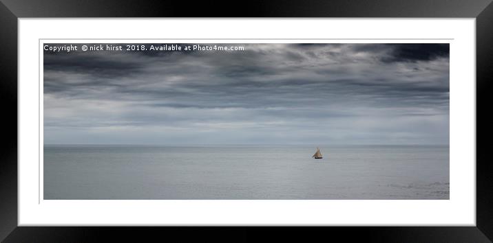 Lone Ship Framed Mounted Print by nick hirst