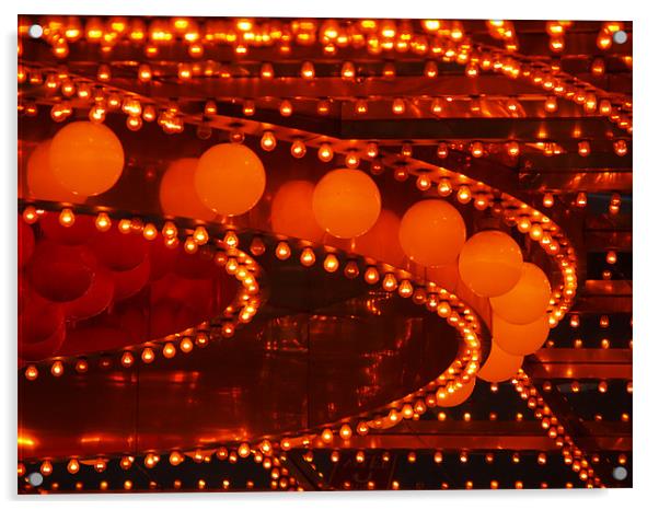 Red lights in Vegas Acrylic by Patti Barrett
