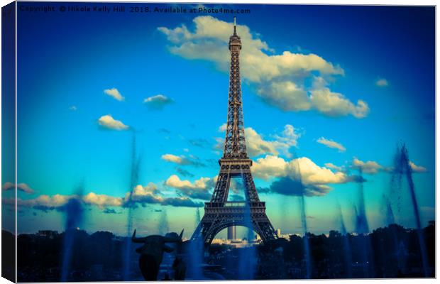 View at the Eiffel Tower from the Trocadero Garden Canvas Print by NKH10 Photography