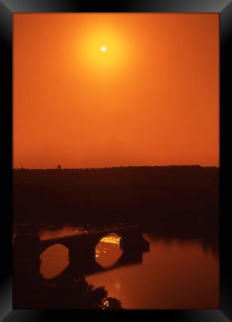 Avignon bridge (vertical image) Framed Print by Alfredo Bustos