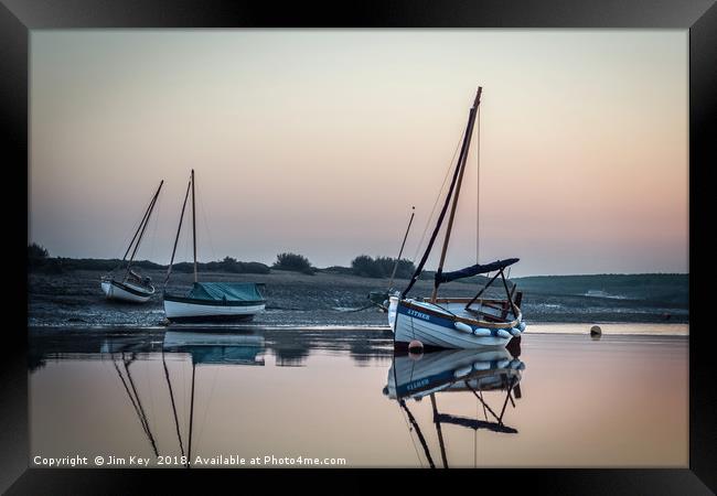 Dawn at Burnham Overy Framed Print by Jim Key