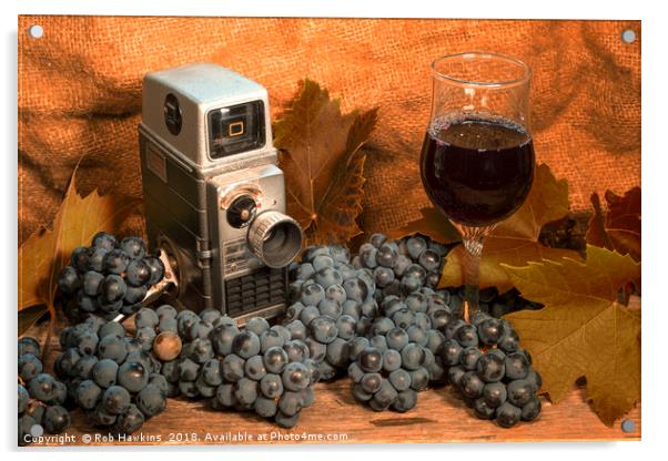 Bell and Howell with Black Grapes Acrylic by Rob Hawkins