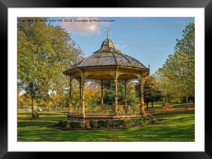 Gazebo in Victoria Park Birmingham Framed Mounted Print by NKH10 Photography