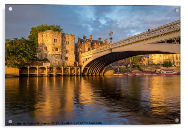 Lendal Bridge, York Acrylic by Martin Williams