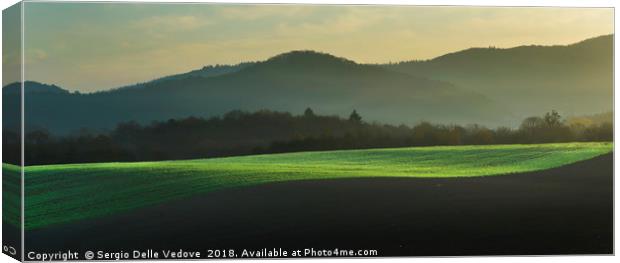The dawn in the countryside Canvas Print by Sergio Delle Vedove