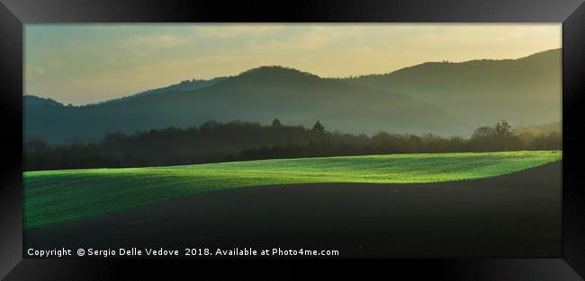 The dawn in the countryside Framed Print by Sergio Delle Vedove