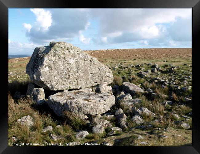 King Arthur's Stone, Cefn Bryn, Gower, Swansea Framed Print by Damien Rosser