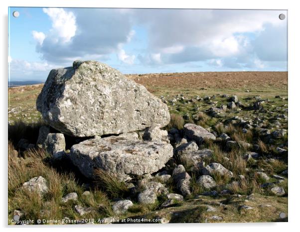 King Arthur's Stone, Cefn Bryn, Gower, Swansea Acrylic by Damien Rosser