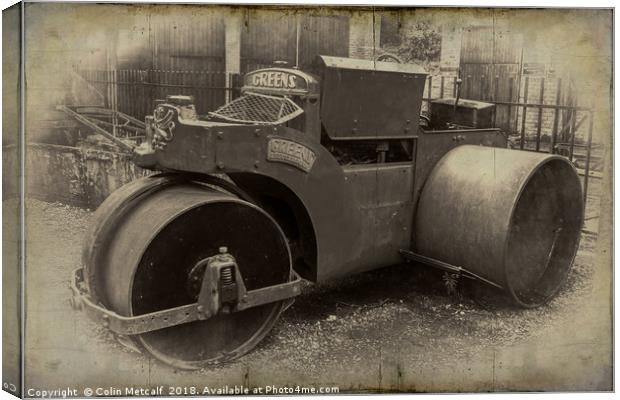 Industrial Heritage: The Griffin Road Roller Canvas Print by Colin Metcalf