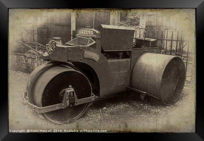 Industrial Heritage: The Griffin Road Roller Framed Print by Colin Metcalf