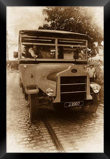 Vintage Neom Bus: A Beamish Treasure Framed Print by Colin Metcalf