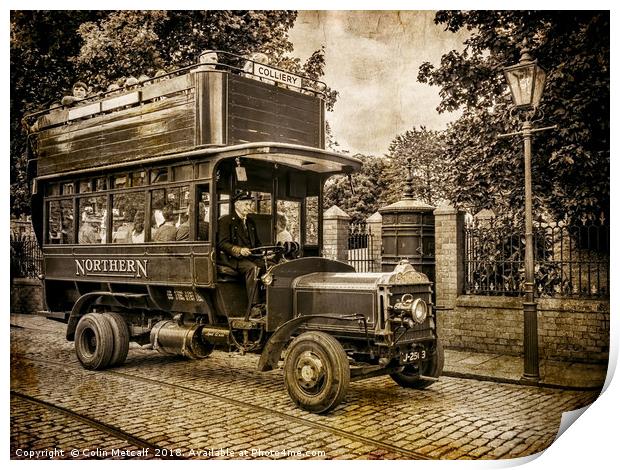 Nostalgic Journey Aboard Daimler Omnibus Print by Colin Metcalf